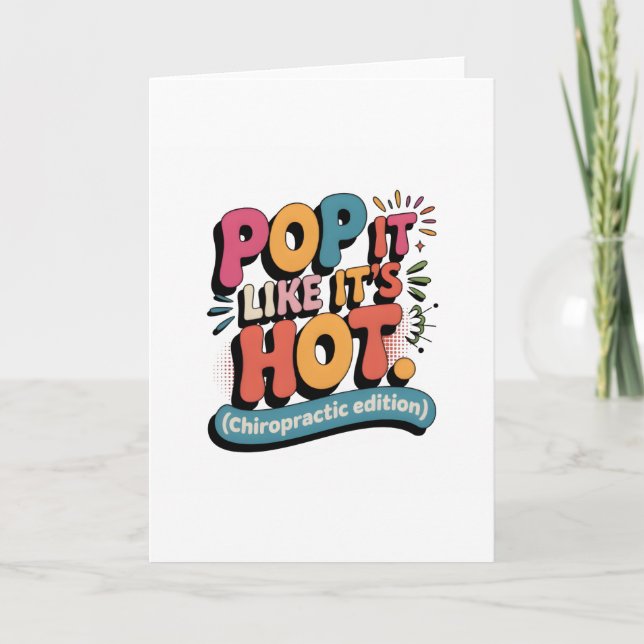 Funny Chiropractic Quote for Spine Health Lovers Card (Front)