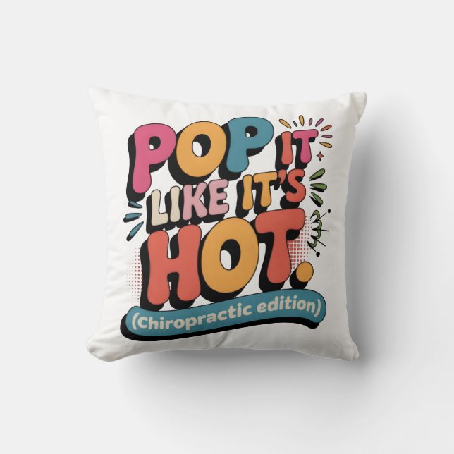 Funny Chiropractic Quote for Spine Health Lovers Cushion (Front)