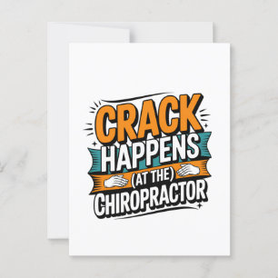 Funny Chiropractic Quote Spine Crack Humor Postcard