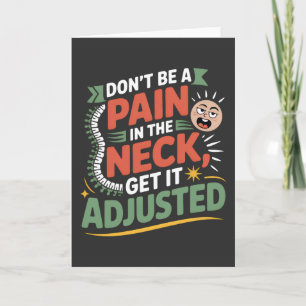 Funny Chiropractic Spine Care Quote Card