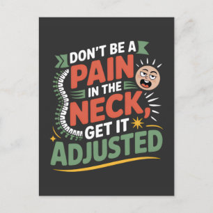 Funny Chiropractic Spine Care Quote Postcard