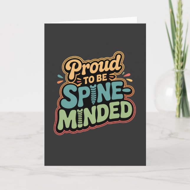 Funny Chiropractor Gift Spine Health Quote Card (Front)