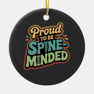 Funny Chiropractor Gift Spine Health Quote Ceramic Tree Decoration