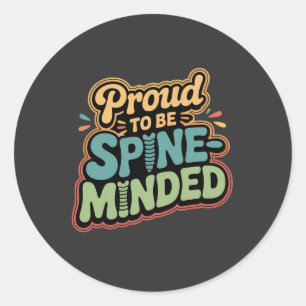 Funny Chiropractor Gift Spine Health Quote Classic Round Sticker