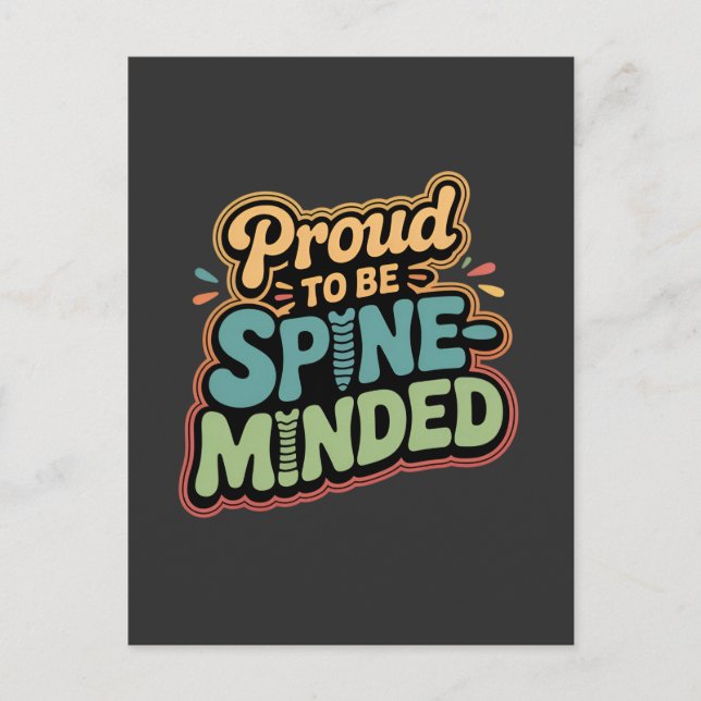 Funny Chiropractor Gift Spine Health Quote Postcard (Front)