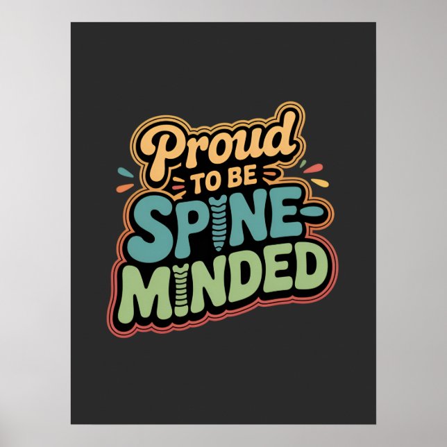 Funny Chiropractor Gift Spine Health Quote Poster (Front)