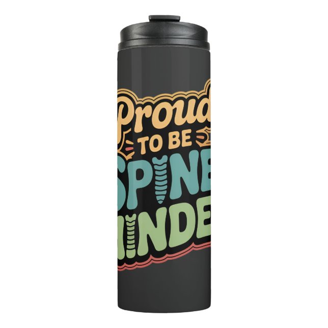 Funny Chiropractor Gift Spine Health Quote Thermal Tumbler (Front)