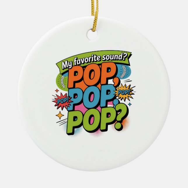 Funny Chiropractor Pop Sound Gift Ceramic Tree Decoration (Front)