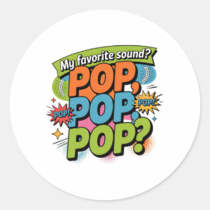 Funny Chiropractor Pop Sound Gift Classic Round Sticker