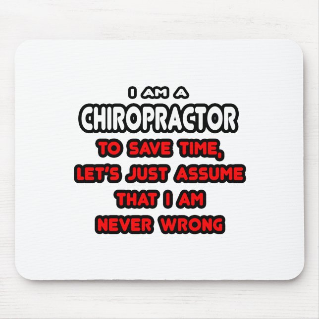 Funny Chiropractor T-Shirts and Gifts Mouse Mat (Front)