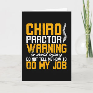 Funny Chiropractor Warning Chiropractor Card