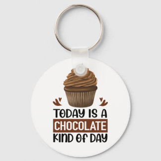 Funny Chocoholic Cupcake Foodie Chocolate  Key Ring