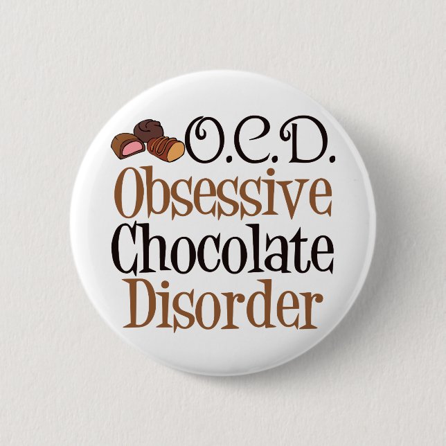 Funny Chocolate 6 Cm Round Badge (Front)