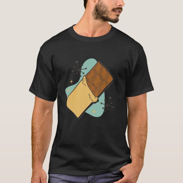Funny Chocolate Bar Comic Art for Men Women Childr T-Shirt (Front)