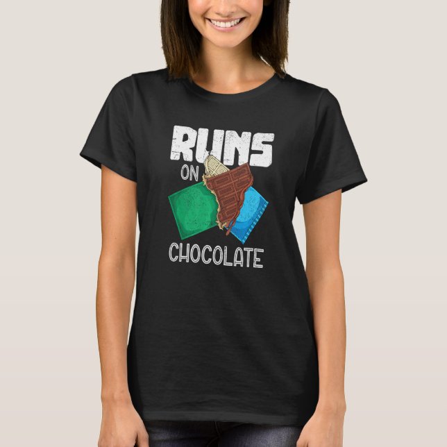 Funny Chocolate Bar Sweets Chocolate Lover Chocola T-Shirt (Front)