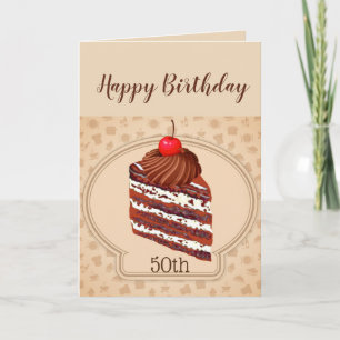 Funny Chocolate Cake  30th Thirty Birthday Card