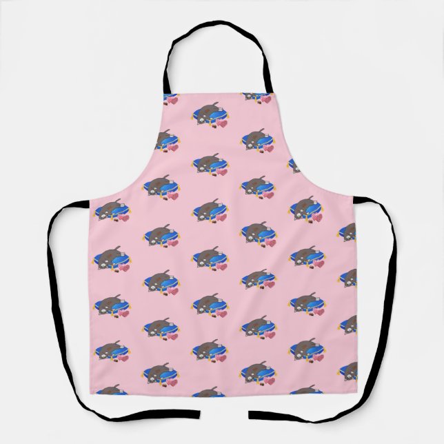 Funny Chocolate Cat Apron (Front)