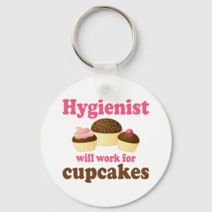 Funny Chocolate Cupcakes Dental Hygienist Key Ring