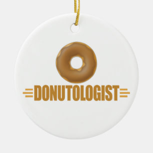 Funny Chocolate Doughnut Lover Ceramic Tree Decoration