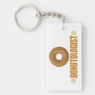 Funny Chocolate Doughnut Lover Key Ring