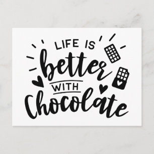 Funny Chocolate - Hello Miss You Thinking of You Postcard