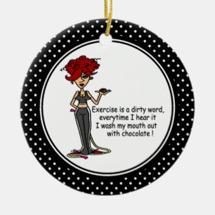 Funny Chocolate Humour Christmas Ornament