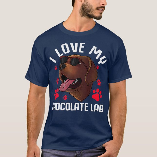 Funny Chocolate Labrador Retriever Gift Men Lab T-Shirt (Front)