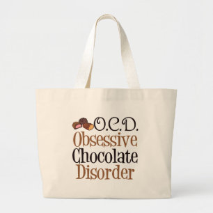 Funny Chocolate Large Tote Bag