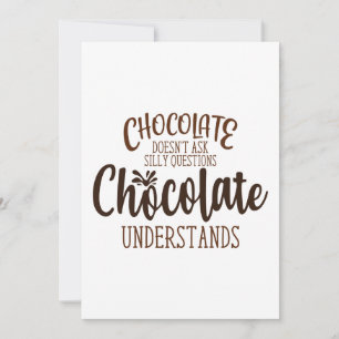 Funny Chocolate Lover Gift Valentine's Day Card