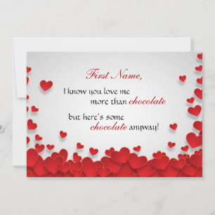 Funny Chocolate Lovers Valentine's Day Holiday Card