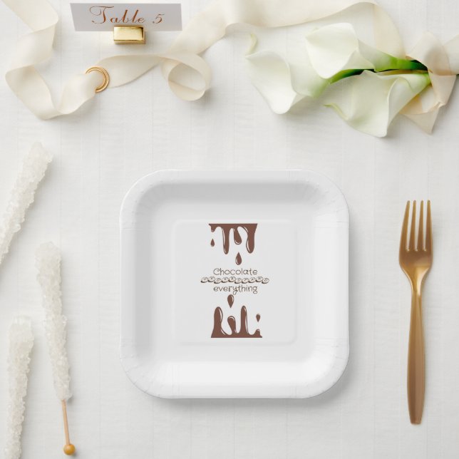 Funny Chocolate Paper Plate (Wedding)