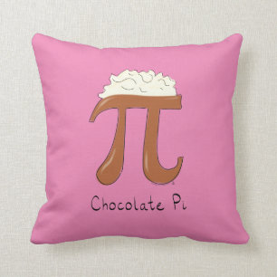 Funny Chocolate Pi Symbol Math Teacher Cushion