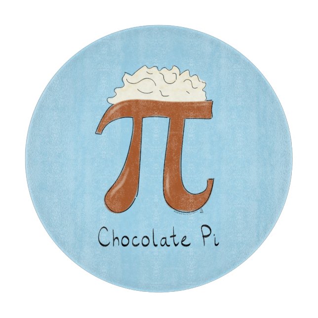 Funny Chocolate Pi Symbol Math Teacher Cutting Board (Front)