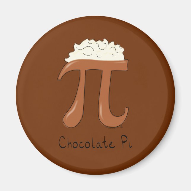 Funny Chocolate Pi Symbol Math Teacher Magnet (Front)
