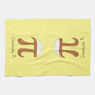 Funny Chocolate Pi Symbol Math Teacher Tea Towel