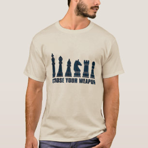 funny choose your weapon chess geek humour design T-Shirt