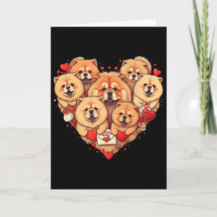 Funny Chow Chow Heart Valentine Chow Chow Womens M Card