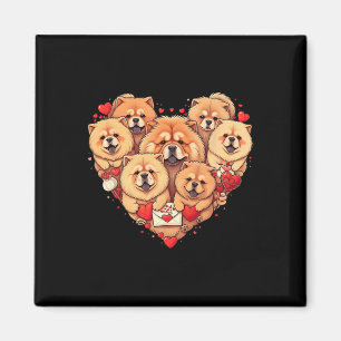 Funny Chow Chow Heart Valentine Chow Chow Womens M Magnet
