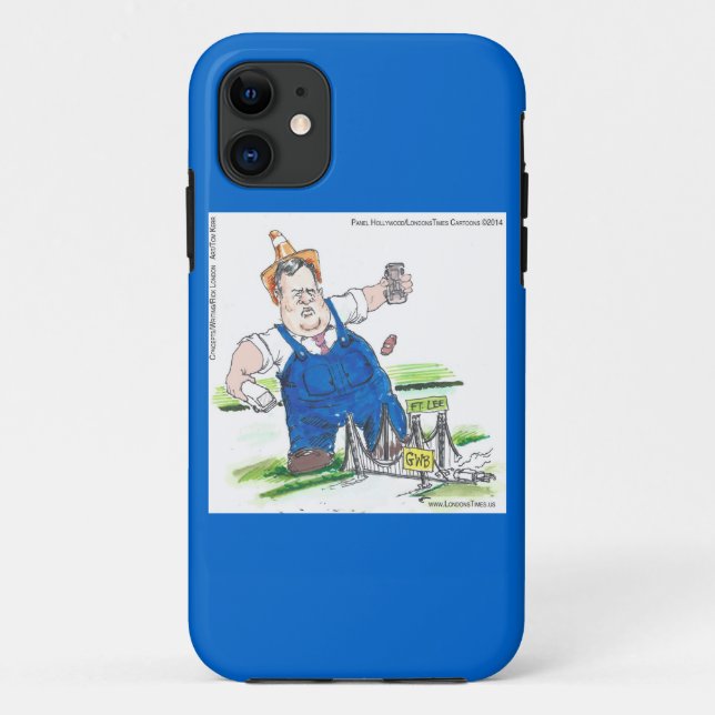 Funny Chris Christie Cartoon on iPhone 5/5S Case (Back)