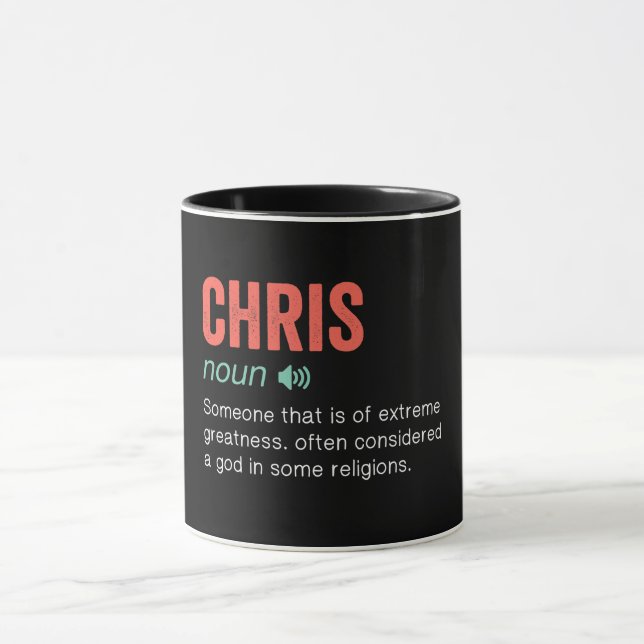 Funny Chris Definition Mug (Center)