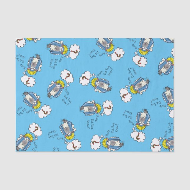 Funny Christian Christmas Cute Sheep Cartoon Tissue Paper (Front)