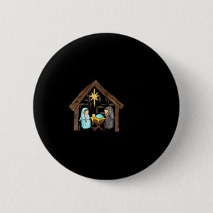 Funny Christian Christmas Jesus Oh Come Let Us Ado 6 Cm Round Badge
