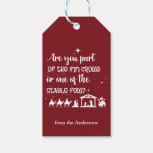 Funny Christian Christmas Personalised Nativity Gift Tags
