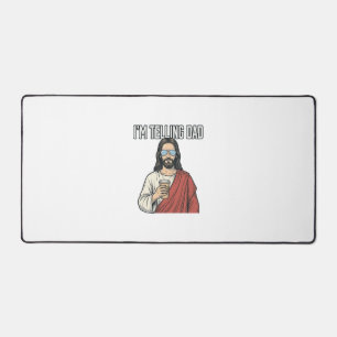 Funny Christian Dad Quote Vintage Desk Mat