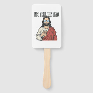 Funny Christian Dad Quote Vintage Hand Fan