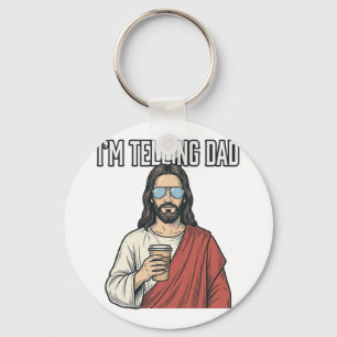 Funny Christian Dad Quote Vintage Key Ring