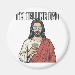 Funny Christian Dad Quote Vintage Magnet