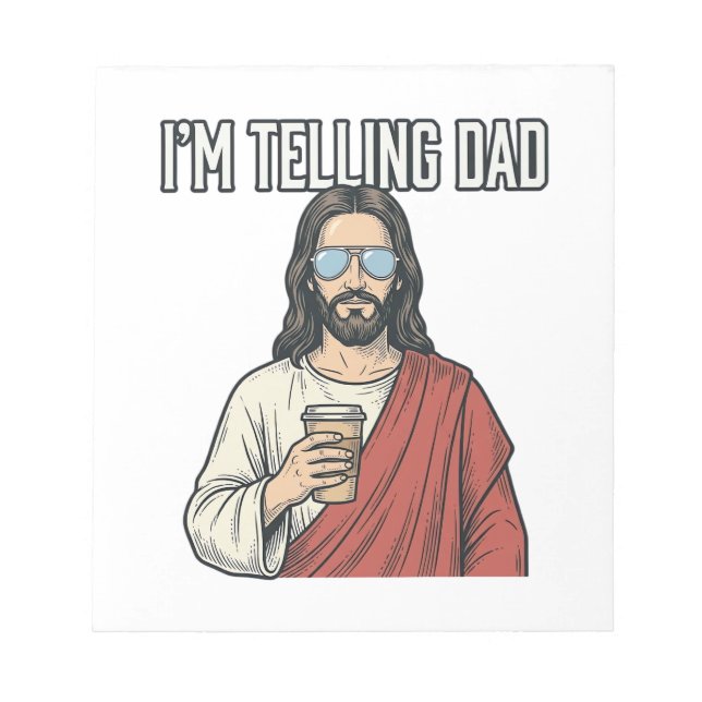 Funny Christian Dad Quote Vintage Notepad (Front)