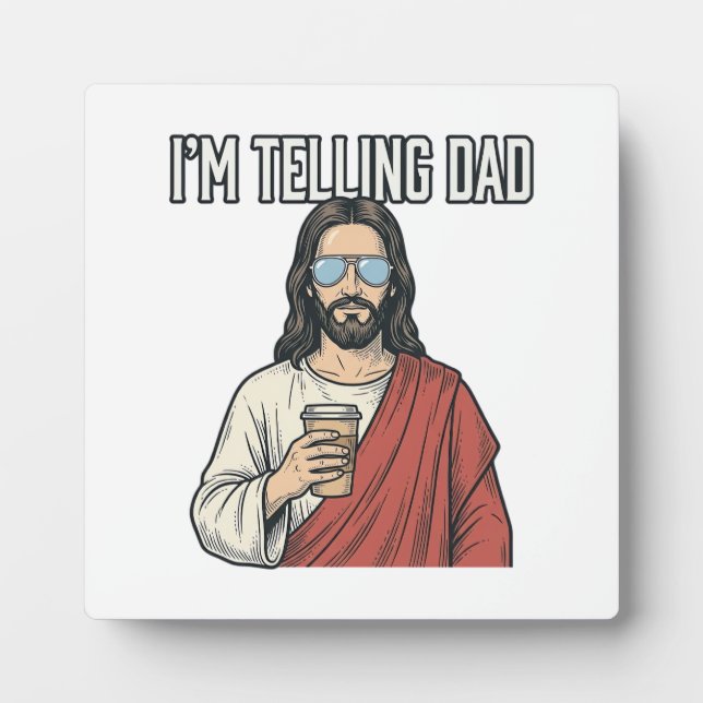 Funny Christian Dad Quote Vintage Plaque (Front)