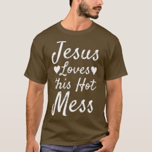 Funny Christian Gift for Women Jesus Loves this T-Shirt